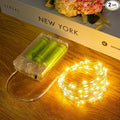 Fairy Lights Battery Operated, 2 Pack 33FT 100 LEDs Mini Battery Powered String Lights, Waterproof Copper Wire Twinkle Lights Mason Jar Lights for Indoor Home Wedding Christmas Decoration, Warm White
