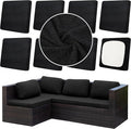 8Pcs Outdoor Cushion Covers, Patio Cushion Covers, Stretch Elastic Slipcovers by dreahoteztil