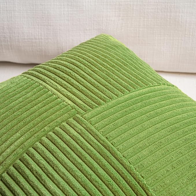 Fancy Homi Set of 2 Lime Green Lumbar Decorative Throw Pillow Covers 16x26 Inch - Image 3