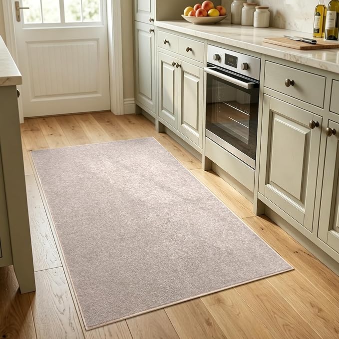 3x5 Oatmeal/White Area Rug Washable Non-Slip Soft Thin - Image 2