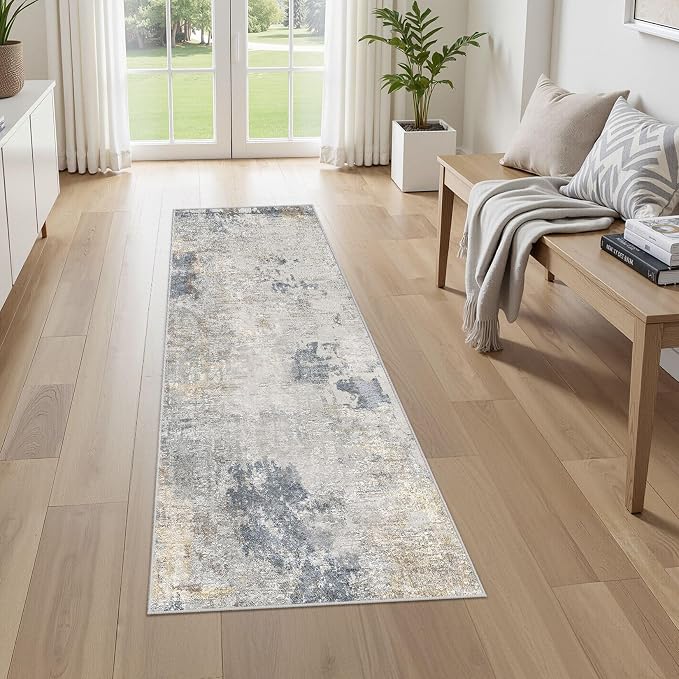 UERMEI 2x6 Washable Runner Rug for Hallway, Non Slip Low Pile Kitchen Carpet - Image 3