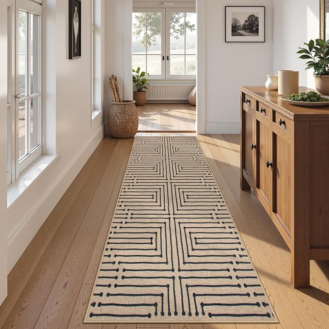 Lahome Easy Jute Washable Runner Rug, 2x8 Farmhouse Kitchen Runner Rug | Non - Image 8
