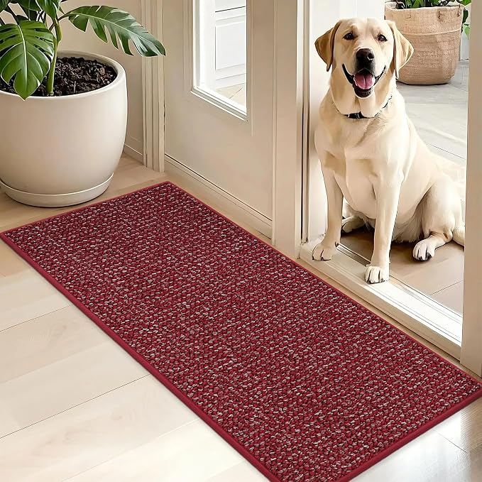 BEQHAUSE Dirt Trapper Door Mat 20" x 48", Non-Slip Washable Doormats, Low by BEQHAUSE
