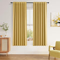 100% Blackout Curtains 63 Inch Length 2 Panels Set by Guken