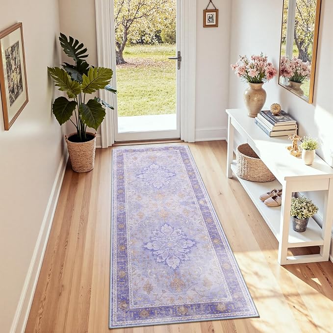 RELEANY Washable Area Rug, Runner 2'x6', Water Repellent, Pet Friendly - Image 4