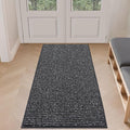 BEQHAUSE Dirt Trapper Door Mat 24"x60", Non-Slip Washable Doormat, Charcoal | by BEQHAUSE