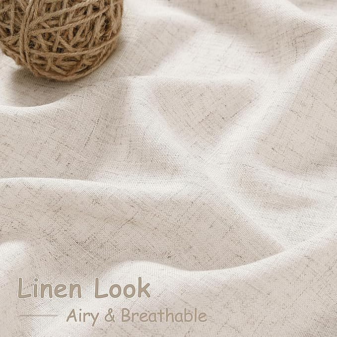 Beige Linen Curtains 90 Inches Long - Image 5