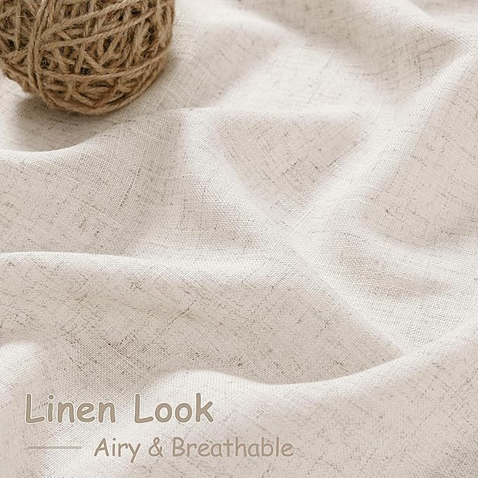 Beige Farmhouse Curtains 30 Inch Length - Image 4