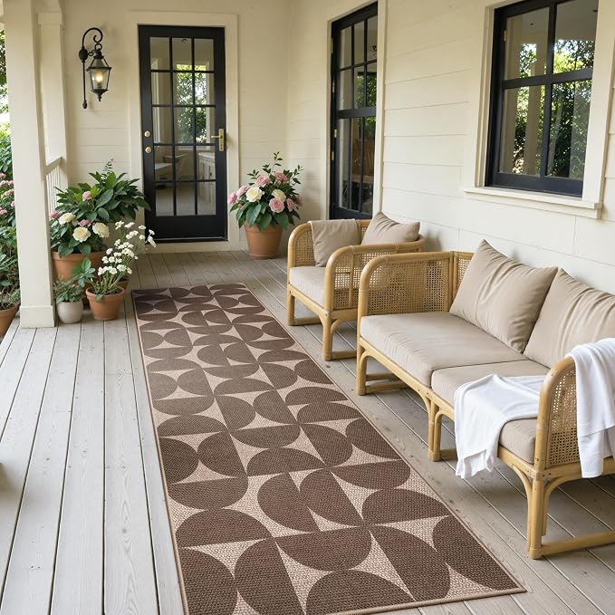 Lahome Semi Circle Easy Jute Non Slip Kitchen Runner, 2x8 Hallway Runner | - Image 7