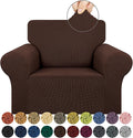 Stretch Chair Sofa Slipcover, Single Couch Cover, Chocolate | 1-Piece Washable by KEKUOU