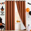 Yakamok Burnt Orange Linen Curtains 90 Inches Long by Yakamok