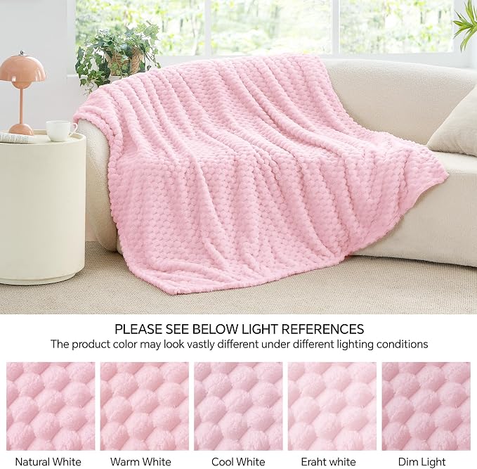 BEDELITE Throw Blanket for Couch, Soft Cozy Gifts for Women, Cherry Blossom | - Image 7