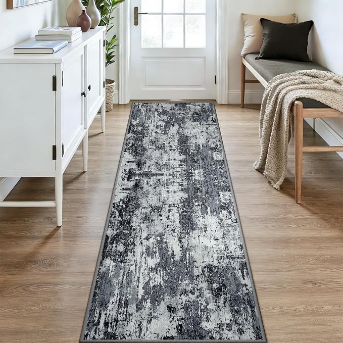 RELEANY Washable Runner 3'x9' Abstract Area Rug - Image 2