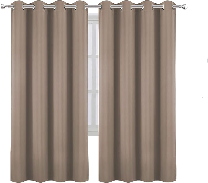 Cappuccino Thermal Blackout Curtains/52 x 72 Inch/Set of 2 Panels Room - Image 2