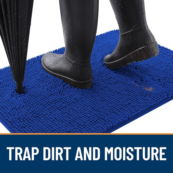 OLANLY Dog Door Mat for Muddy Paws 32x20, Super Absorbent Chenille Mud Mat | - Image 2
