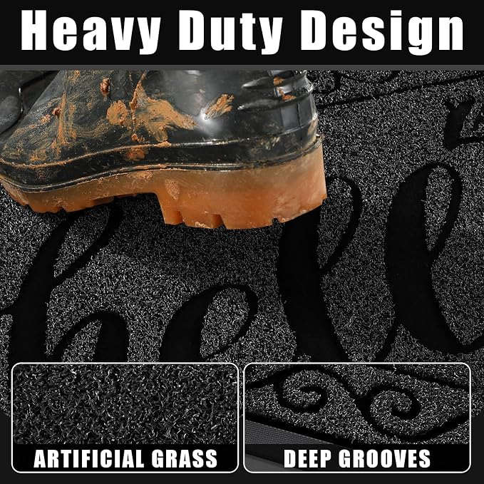 Yimobra Welcome Mats for Front Door 36x24, Heavy Duty Waterproof Outdoor Door - Image 2