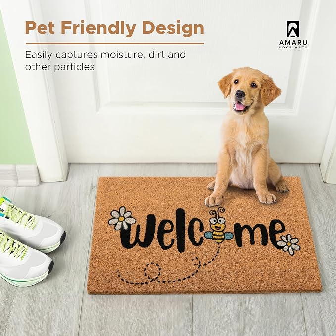 Coir Welcome Mat, 17 x 29 in | 100% Natural Coir, Anti-Shedding, Durable PVC - Image 7