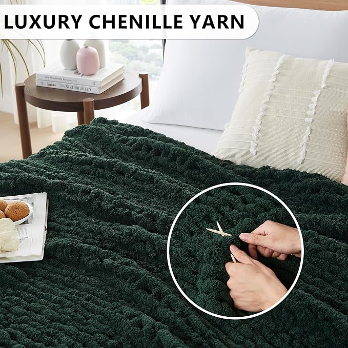 L'AGRATY Chunky Knit Throw Blanket - Image 3
