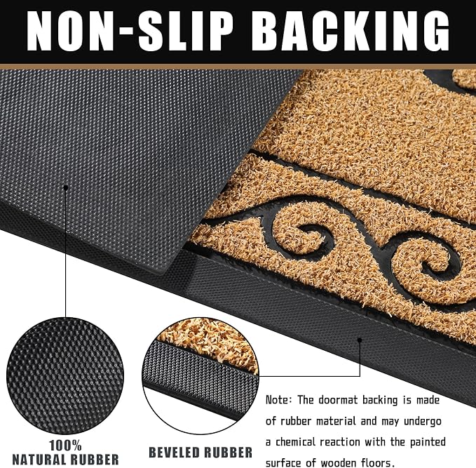 Yimobra Welcome Mats for Front Door 36x24, Heavy Duty Waterproof Outdoor Door - Image 3