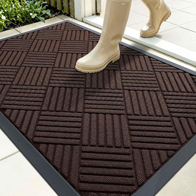 OLANLY Front Door Mat Outside Entrance 35x23, Waterproof Heavy-Duty Doormat | by OLANLY