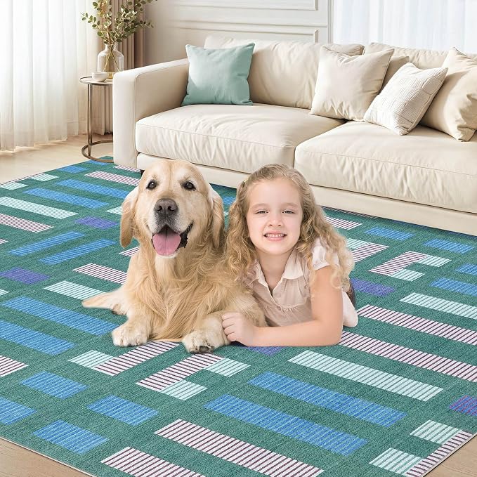 cotiled Boho 8x10 Area Rugs for Living Room: Large Moroccan Washable Rug | - Image 8
