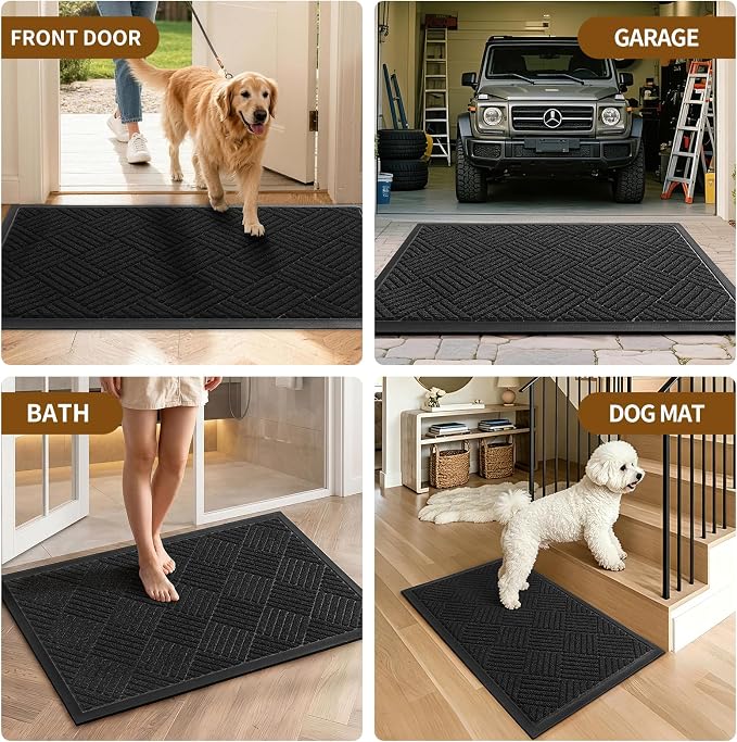 Front Door Mat, Heavy Duty Waterproof Doormat 73"x46", Stain Fade Resistant - Image 8