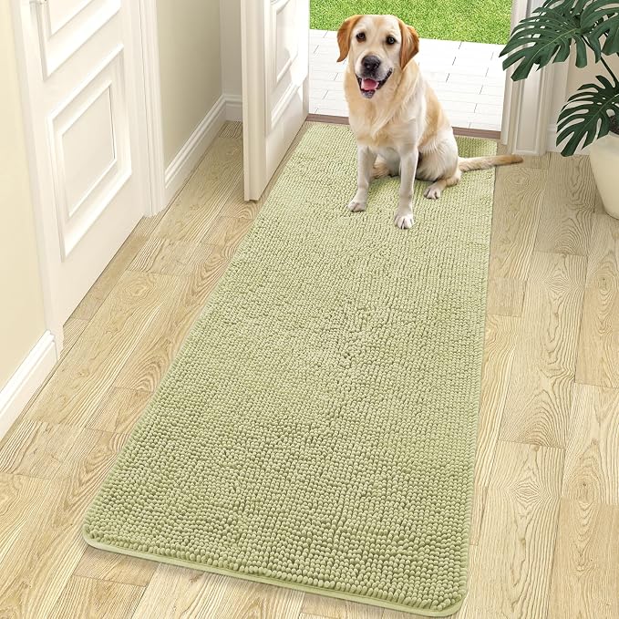 OLANLY Dog Door Mat for Muddy Paws 70x24, Super Absorbent Chenille Mud Mat | by OLANLY