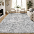 PLHXFR 8x10 Area Rugs Living Room: Fluffy Bedroom Shag Rug Light Grey | Upgrade by PLHXFRSoftAreaRugs