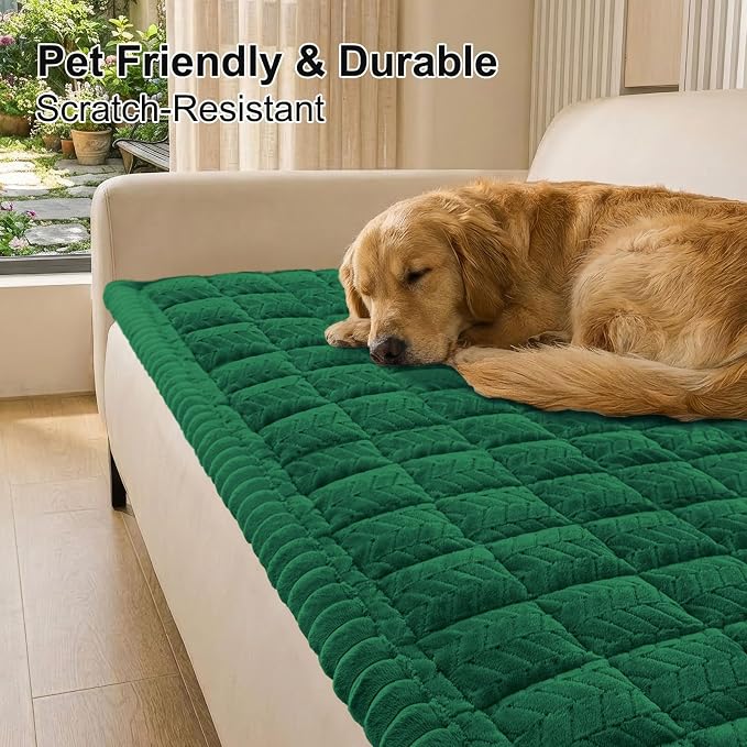 Smiry Couch Cover for Dogs, Non Slip Fuzzy Pet Sofa Covers Washable | Sofa - Image 9