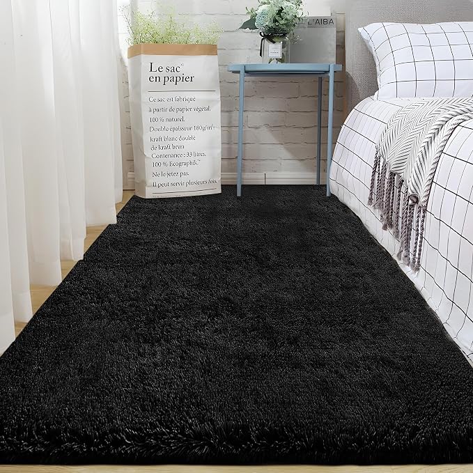 2x6 Runner Rug for Bedroom: Fluffy Shag Soft Washable Rugs Small Fuzzy Plush - Image 5