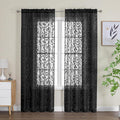 Furman Sheer Black Curtains 84 inches Long by OWENIE