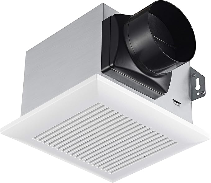 Tech Drive Very Quiet 80 CFM, 1.5 Sone No Attic access Needed Installation Bathroom Ventilation and Exhaust Fan with Humidity sensor