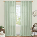 Linen Curtains 90 Inch for Living Room, Semi Sheer Panels 90 Inch | Linen by LAMIT