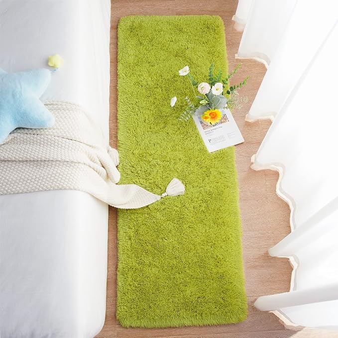 Chicrug Soft Runner Rug for Bedroom Living Room Plush Fluffy Rugs 2x6 | Shag - Image 4