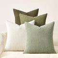 Topfinel Green White Spring Pillow Covers 18x18 Inch Set of 4 Boho Nordic by Topfinel