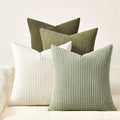 Topfinel Green White Spring Pillow Covers 22x22 Inch Set of 4 Boho Nordic by Topfinel