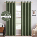 MIULEE 100% Blackout Linen Curtains by MIULEE