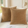 CaliTime Decorative Couch Throw Pillow Covers 24 X 24 Inches Apricot Brown | by CaliTime