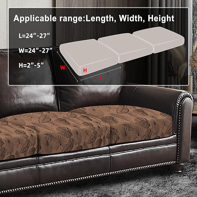 ANARACHON Leather Look Couch Cushion Covers Sofa Seat Slipcovers Sets Couches - Image 3