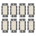 Lutron Caseta Original Smart Switch (Lutron Smart Hub Required), for LED Lights and Fans, 6 Amp, Single-Pole/3-Way, Neutral Required, PD-6ANS-LA-8-Pack, Light Almond, 8 Pack