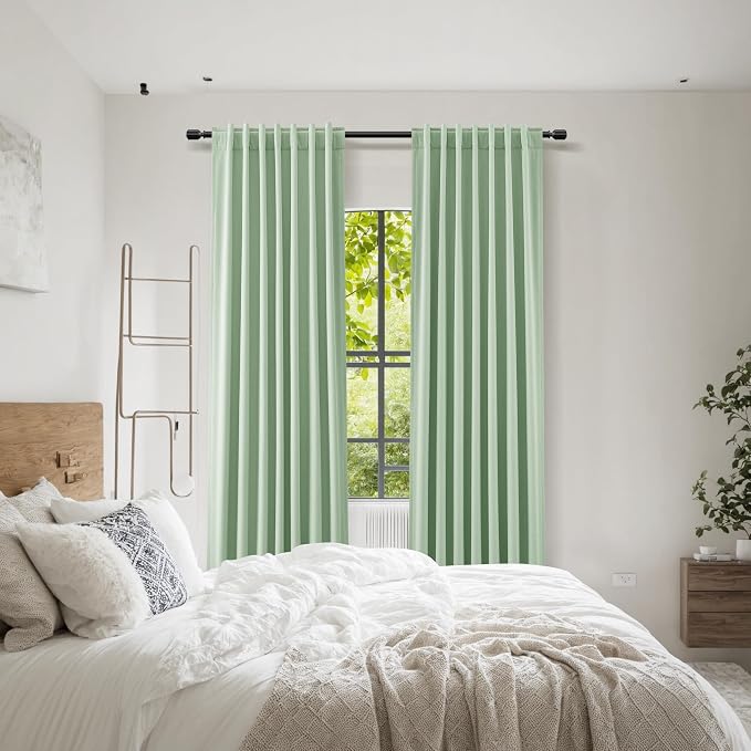 100% Blackout Curtains 108 Inch Length 2 Panels Set - Image 8