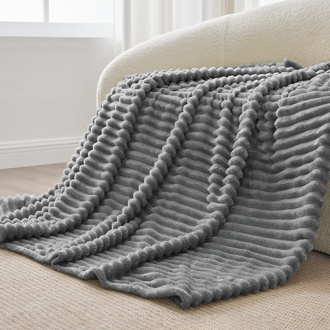 BEDELITE Ribbed Twin Blanket for Couch & Bed, Warm Yet Lightweight, Ribbed - Image 6