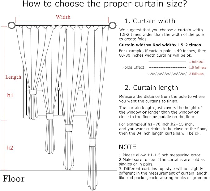 Vision Home Natural Pinch Pleated Full Blackout Curtains Linen Blended Room - Image 5