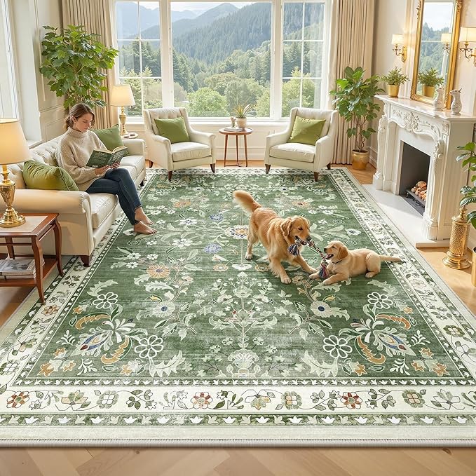 Yamaziot 9x12 Washable Area Rug by Yamaziot