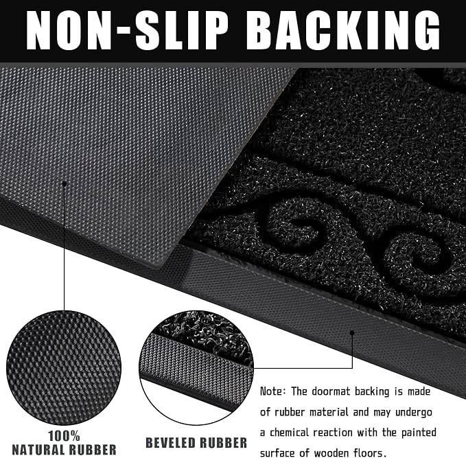 Yimobra Welcome Mats for Front Door 36x24, Heavy Duty Waterproof Outdoor Door - Image 3