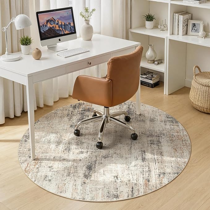 4ft Area Rug for Living Room, Abstract Washable Non-Slip Large Rugs, Dining Room - Image 4