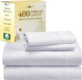 California Design Den California King Sheet Sets - 400 Thread Count Sateen, Natural 100% Cotton Sheets, Deep Pocket Cooling and Durable Bedding Set - Pinstriped