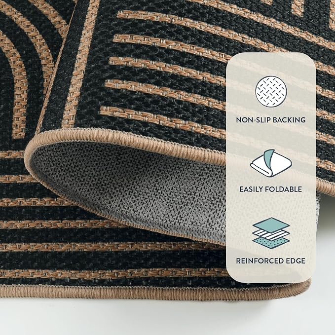 Lahome Modern Geometric Easy Jute Rug, 6x9 Area Rugs - Image 5
