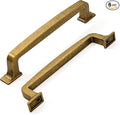 khtumeware 6 Pack 6-1/4 Inch Antique Brass Cabinet Pulls Vintage Drawer Pulls Kitchen Cabinet Hardware Kitchen Handles for Cabinets Cupboard Handles Drawer Handles