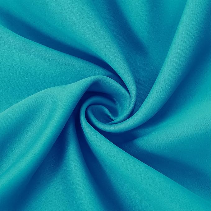 Turquoise Thermal Blackout Curtains/52 x 72 Inch/Set of 2 Panels Room Darkening - Image 5